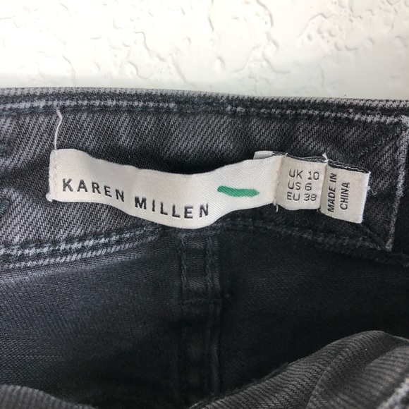 Karen Mullen Gray Gradient Ombré Raw Hem Fray Jean - Picture 8 of 9